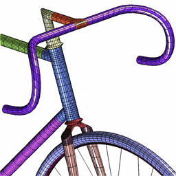 mesh of racing bike handlebars