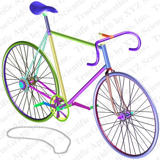 finite element mesh of bicycle