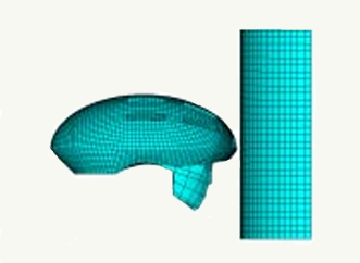 Helmet Impact Simulation Benefits from Foam Material Data