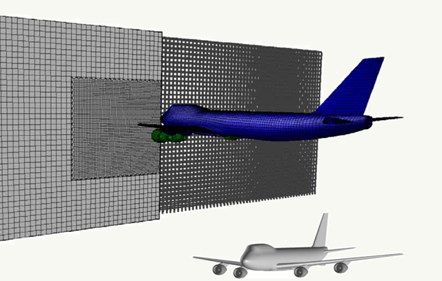 Numerical Simulation of Jumbo Jet Impacting on Thick Concrete Walls