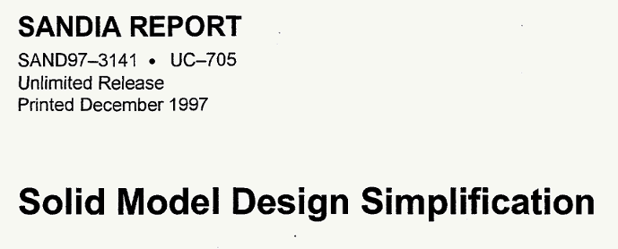 Solid Model Design Simplifications
