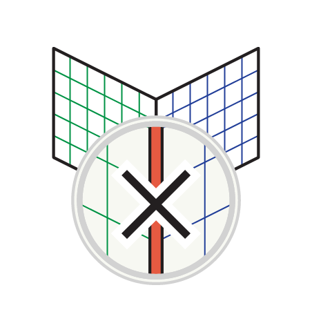 grid with delete icon